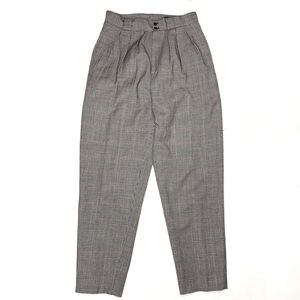 Vintage Maurices 100% Wool Glen Plaid Trousers 12
